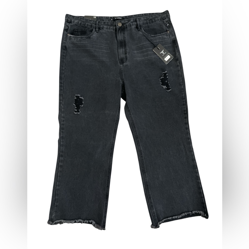 Lucky & Blessed Black Cropped Jeans
